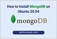 How To Install MongoDB on Ubuntu 20.04 DigitalOcea